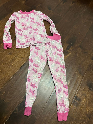 Poppy Kids Company Bamboo pjs. Frosted Animal cookie print 3T/3