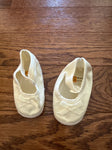 Goodbug Tags says INFANT size so unsure of actual size. We wore at 3-6 mo 0 (Infant Shoe)