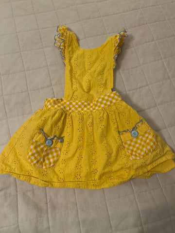 Matilda Jane Matilda Jane skirt overalls yellow 4T/4