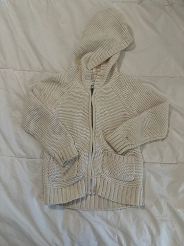 Gap Knit hooded zip cardigan 5T/5