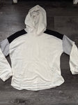 Evsie Hoodie white with black stripe sleeve 14