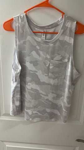 RBX Gray camo exercise top Women's - M