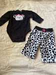 Jumping Bean 6 months cotton shirt and fleece pant set, good condtion 6-12 Months