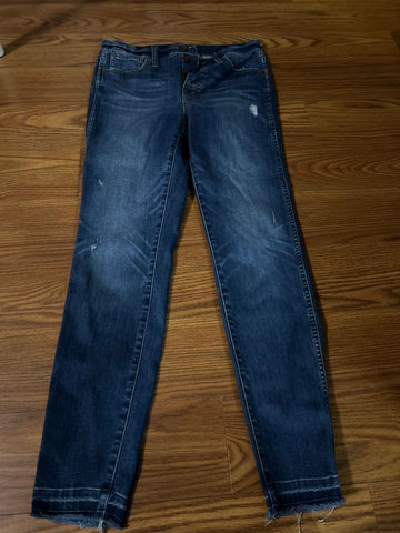 Madewell Size 28 10 high rise stretch skinny Ray hem distressing Women's 8