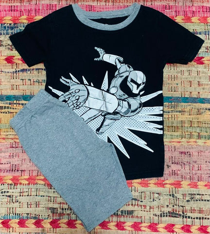 Carters Black and gray pj short set 6T/6X