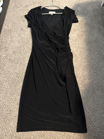Ronni Nicole Black dress with side buttons Women's 8