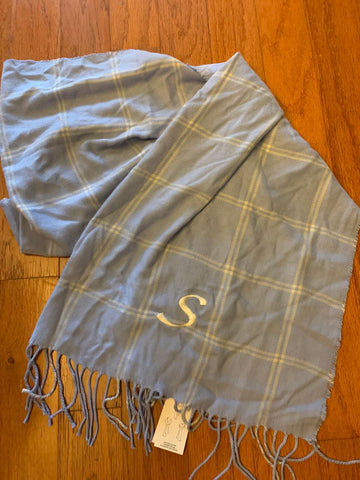 Lands end scarf NEW Sky Blue, s monogram Scarf