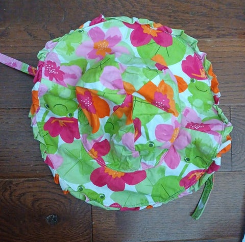 Crazy 8 Sz 4-5 Sunhat w strap Frogs Hat