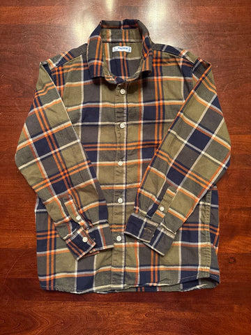 Mayoral Green, orange, and blue button up shirt 5T/5