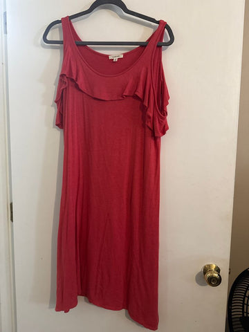 Max studio Reddish pink open shoulder dress Women's - M