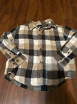 Faded Glory Grey, black, tan plaid flannel 6T/6X