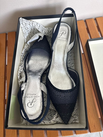 Adrianna Papell Navy formal dress shoes 10 (Adult)