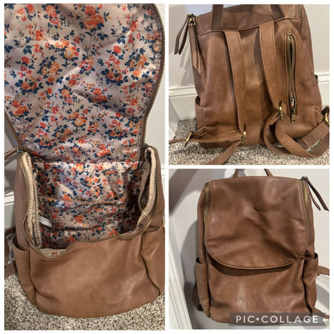 Joy Susan backpack Brown Leather backpack from Gracious Me retails $65.99 Bag