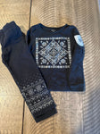 Carters Navy snowflake outfit 2T