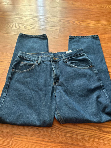 Wrangler Five Star NWT dark wash relaxed fit 33x30 30-32