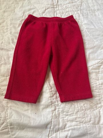 Old Navy Red Fleece pant, 6 months, good condtion 6-12 Months