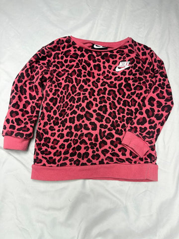 Nike Pink and black cheetah crewneck GUC 24 Months