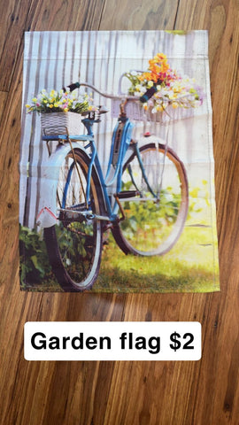 Garden Flag Bike with flowers Decor