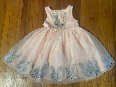 Lilt Adorable Pink Bunny Easter Dress 2T