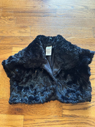 Medium 7/8 Sequence black shimmer short sleeve cardigan short 8