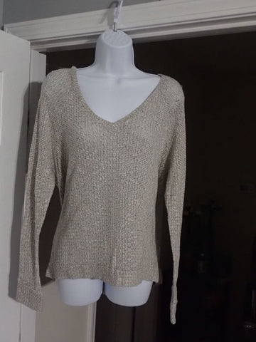 American Eagle Tan v neck sweater soft Women's - M