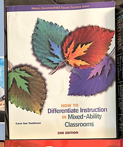 Carol Tomlinson Excellent Book about differentiation in the classroom, Educational