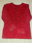Jumping Beans Red Henley Waffle Knit Play Condition 3T/3