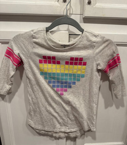 Osh Kosh Bgosh Grey & checkered heart 7