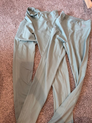 Abercrombie 2 pair of Seagram green leggings 16