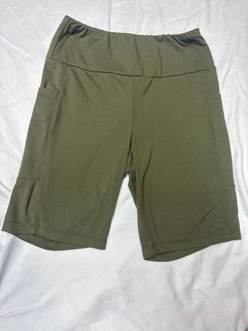 Eye Candy Hunter Green biker shorts EUC Women's - S