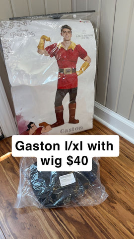 Disney Gaston costume L/Xl Disney Gaston costume With wig Men's - L