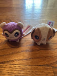 Squeezamals Collectible dog & purple mini plush golf ball size Plush Toys