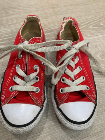 Converse Red, back is frayed on one 11 (Lil' Kid)