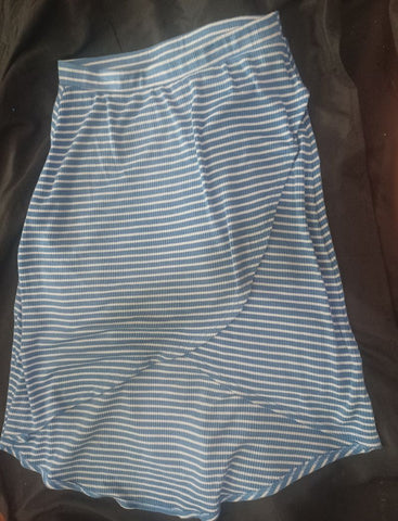 Amy Byer Blue White Skirt hi-lo 14