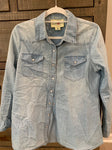 Wishful park Light wash Denim shirt, snap front Women's - M