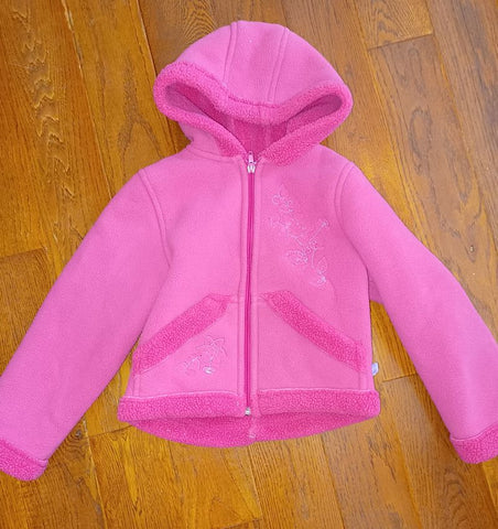 Rothschild Sz 5-6 Thick Pink Fleece Hooded Coat 5T/5