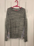 Tucker & Tate Grey w blue & coral light sweater 8