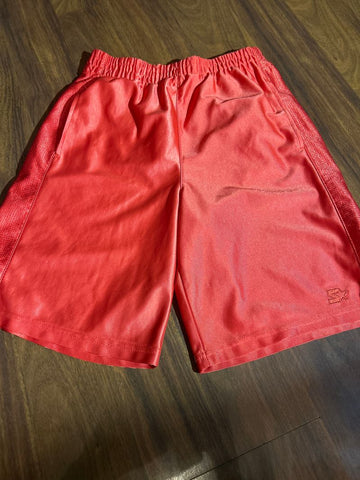 Starter Reddish orange gym shorts knee length has pockets 10