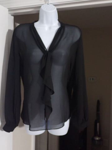 Forever 21 Sheer black dressy top Women's - S