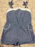 Tommy Bahama Blue romper with white eyelet 5T/5