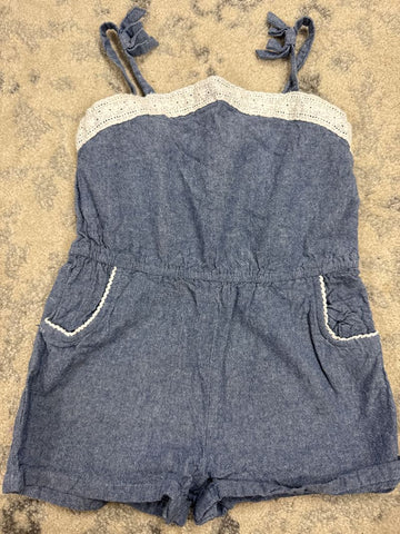 Tommy Bahama Blue romper with white eyelet 5T/5