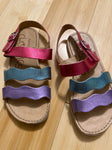 Dynasty Classic Girls strapped sandals multi color 11 (Lil' Kid)