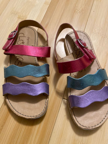 Dynasty Classic Girls strapped sandals multi color 11 (Lil' Kid)