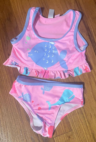 Wippette Pink Fish Tankini 2T