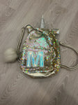 Justice M sequin backpack Some wear on bottom Bag