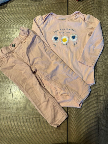 Carters Light pink outfit 18 Months