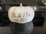 Home Goods Fall just married pumpkin Decor
