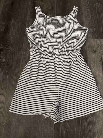 Old navy Blue and white stripe romper 14