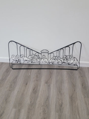 Unknown 48x20 Wire Last Supper wall hanging Decor