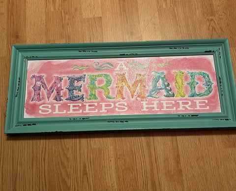 Hobby lobby Mermaid sleeps here Decor